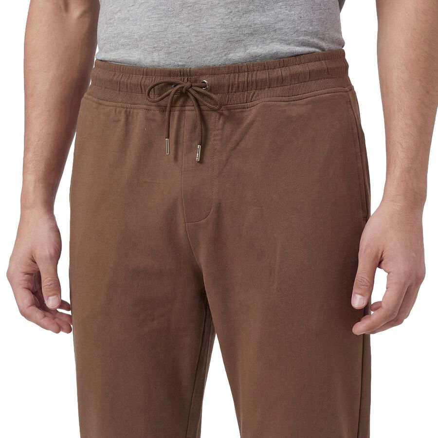 Men's Brown Slim Fit Cotton Blend Track Pants, भूरा, large