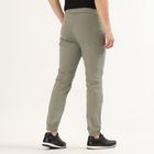 Men's Muted Sage Green Slim Fit Elastic Waist Casual Trousers, Light Green, small