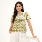 Ladies' Round Neck T-Shirt, हल्का हरा, small