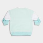 Infants Light Mint Green Crew Neck Casual Sweatshirt, हल्का हरा, small image number null