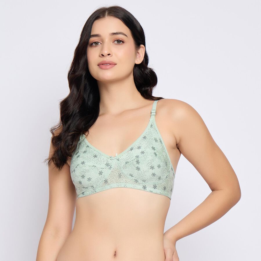 Ladies'100% Cotton Bra, Light Green, large image number null