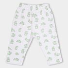Infants' Light Sage Green And White Regular Fit Elasticated Pyjama, Light Green, small image number null