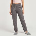 Women's Grey Straight Fit Star Printed Pyjama, गहरा ग्रे, small