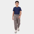Boys Grey Regular Fit Cargo Trousers, हल्का ग्रे, small