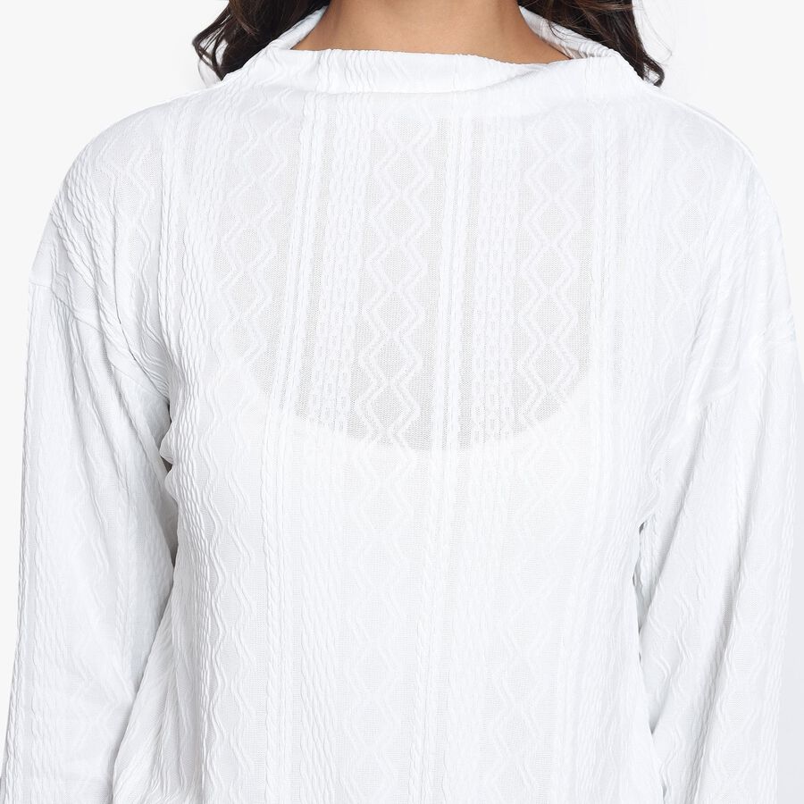 Ladies'  Crop  Top, White, large image number null