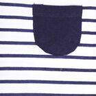 Infants Cotton Stripes T-Shirt, Navy Blue, small image number null