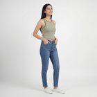 Women's Olive Round Neck Casual T-Shirt, Olive, small