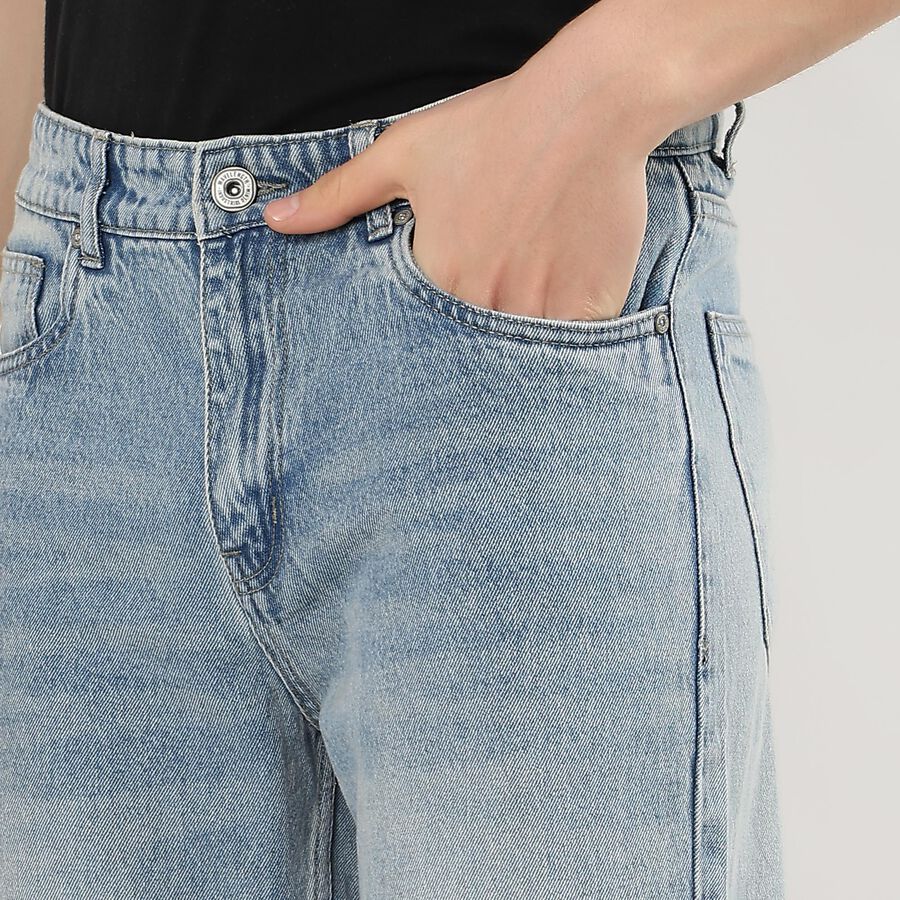 Men's Classic Blue Straight Fit Jeans, Light Blue, large