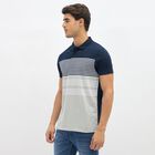 Men's Deep Midnight Navy Blue Polo Collar Casual T-Shirt, Navy Blue, small image number null