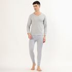 Men's Light Grey V-Neck Classic Thermal, Melange Light Grey, small image number null