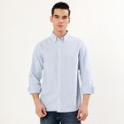 Men's Light Blue Cotton Button Down Casual Shirt, हल्का नीला, small
