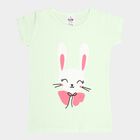 Girls Cotton T-Shirt, Light Green, small image number null
