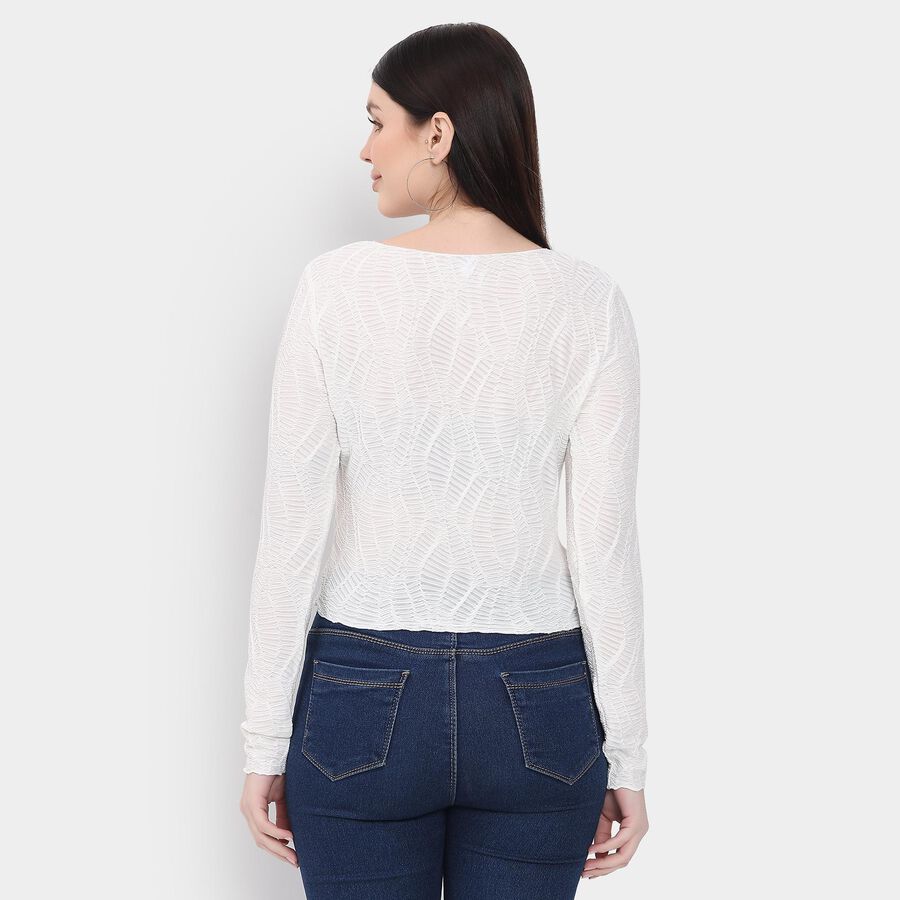 Ladies'  Crop  Top, White, large image number null