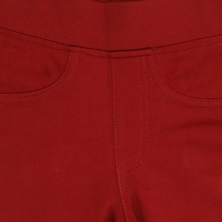 Girls' Trousers , Wine, large image number null