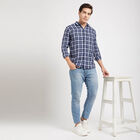 Checks Casual Shirt, Dark Blue, small image number null