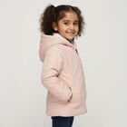 Girls Light Pink Round Casual Jacket, Light Pink, small image number null