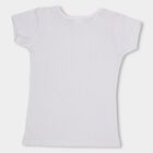 Girls' 100% Cotton T-Shirt, सफ़ेद, small image number null