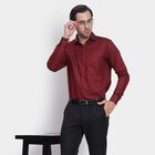 Men's Cotton Formal Shirt, मरून, small image number null