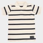 Boys' Off White Polo Neck Polo Boys T-Shirt, ऑफ व्हाइट, small