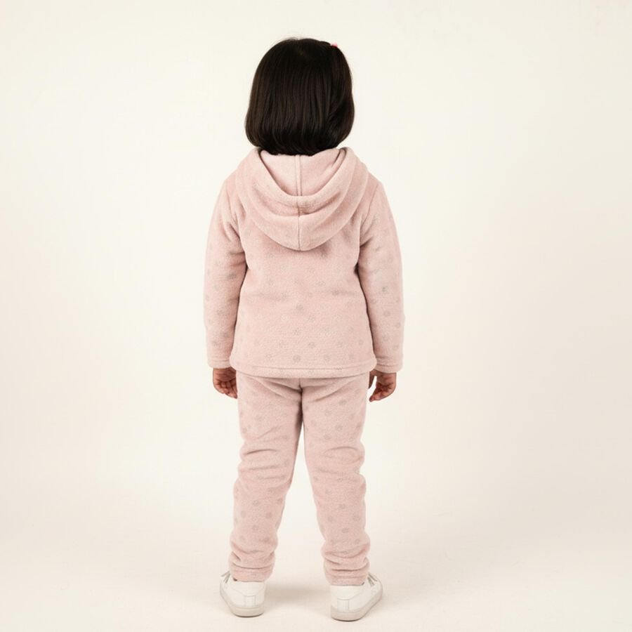 Girls Soft Dusty Pink Hoodie Casual Hipster Set, गुलाबी, large image number null