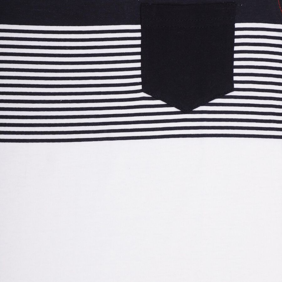 Boys' 100% Cotton Half Sleeves T-Shirt , White, large image number null