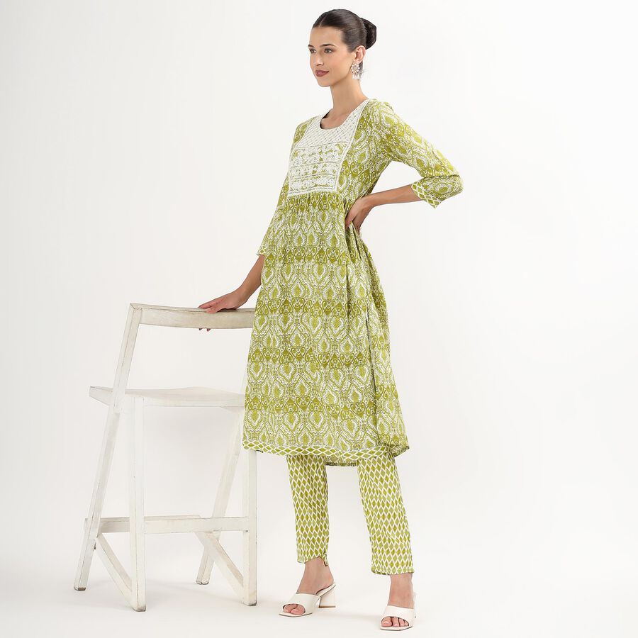 Ladies' Ethnic Set , Light Green, large image number null