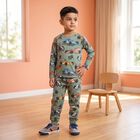 Boys Green Cotton Round Neck Baba Suit, हल्का हरा, small