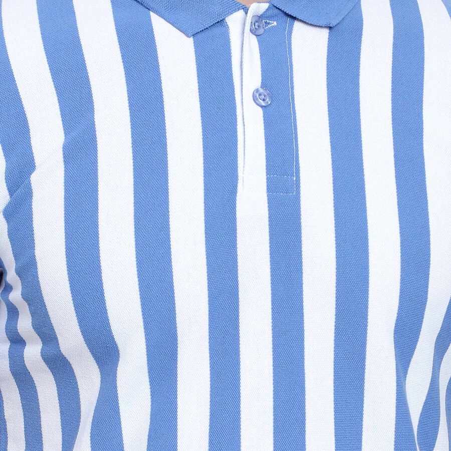 Stripes Polo Shirt, Light Blue, large image number null