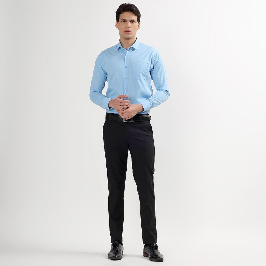 Men's 100% Cotton Formal Shirt , Mid Blue, large image number null