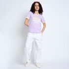 Ladies' 100% Cotton Round Neck T-Shirt , Lilac, small image number null