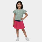 Girls' T-Shirt, हल्का हरा, small