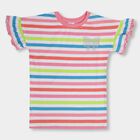 Girls' 100% Cotton T-Shirt , हल्का हरा, small image number null