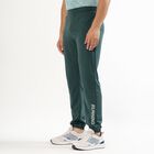Men's Deep Forest Green Tapered Fit Running Track Pants, Dark Green, small image number null