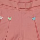 Girls' Peach Pleated Butterfly Shorts, Peach, small