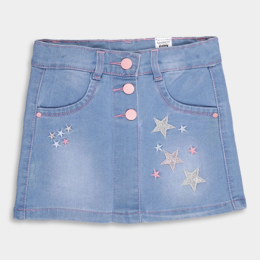 Girls' Skirt , Light Blue, large image number null