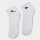Men's Socks (Pack of 3), सफ़ेद, small