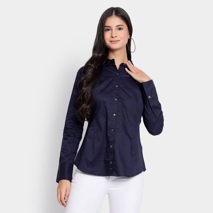 Ladies' Shirt, Navy Blue, large image number null