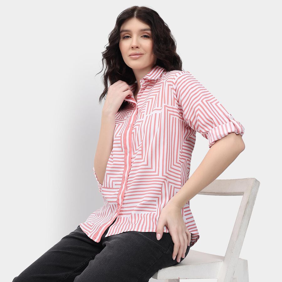 Ladies' Shirt, गुलाबी, large