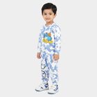 Boys Light Blue Crew Neck Graphic Print Baba Suit, Light Blue, small