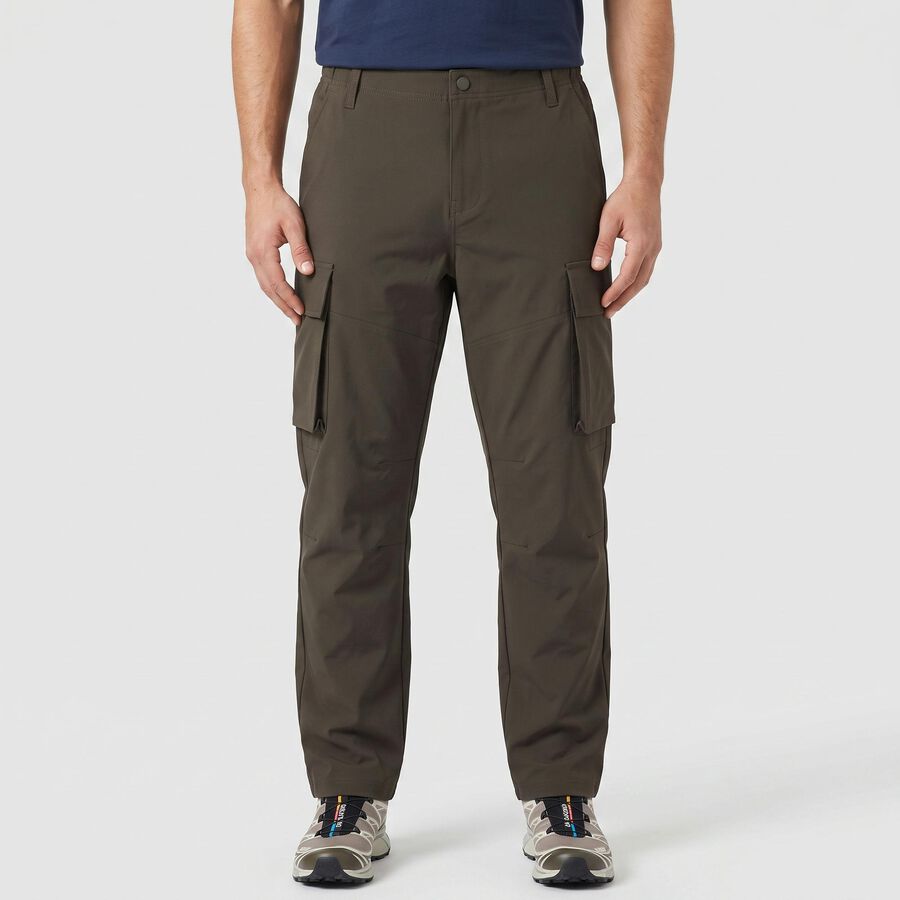 Men's Dark Grey Slim Fit Cargo Trousers, गहरा ग्रे, large