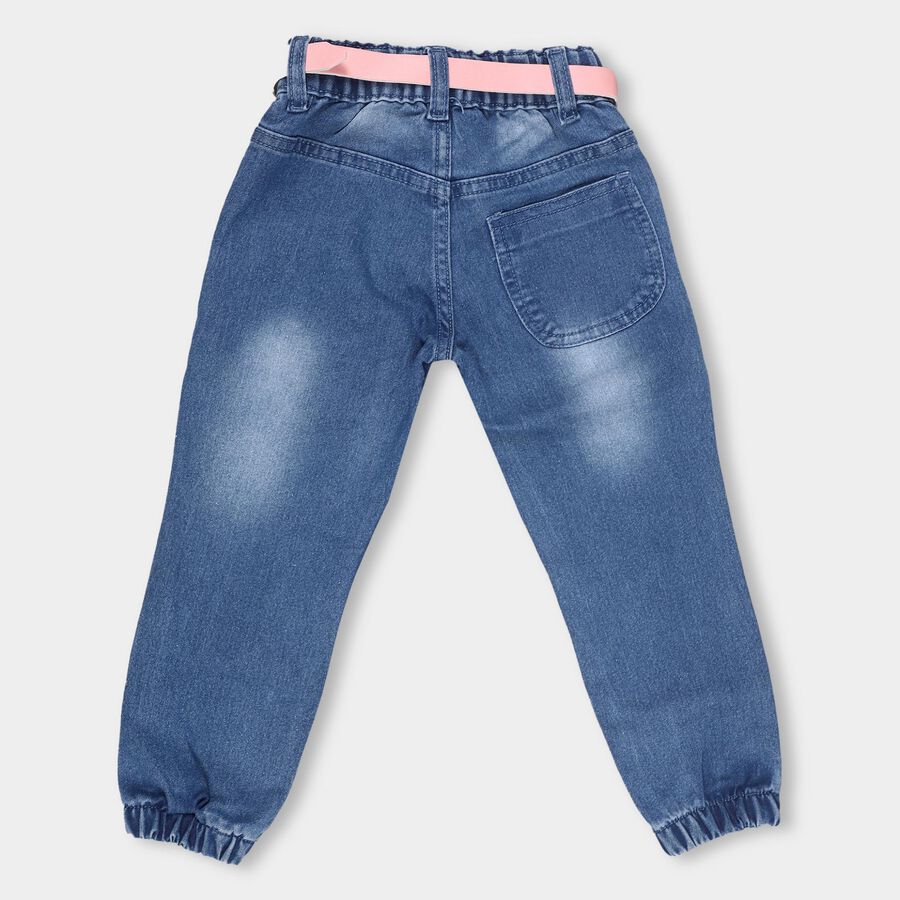 Girls' Jeans, मध्यम नीला, large image number null
