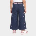 Girls Navy Blue Wide Leg Star Jeans, Dark Blue, small