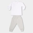Infants' Light Grey Cotton Round Neck Solid Baba Suit, Light Grey, small image number null