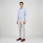 Men's Slim Fit Casual Trousers, Off White, small