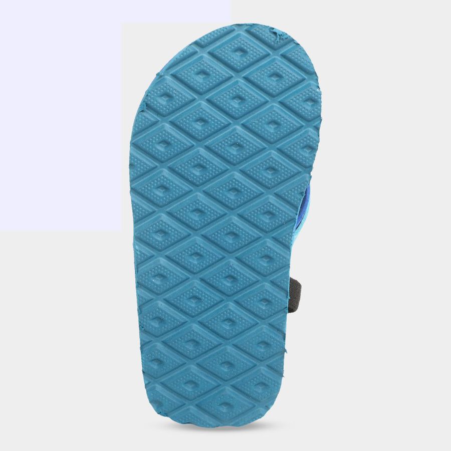Kids Printed Slippers, Blue, large image number null