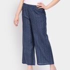 Ladies' 100% Cotton Palazzos, गहरा नीला, small image number null