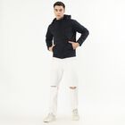 Men's Navy Hooded Casual Jacket, Navy Blue, small image number null