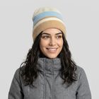 Women's Light Blue Striped Beanie Cap, हल्का नीला, small