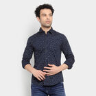 Cotton Casual Shirt, Navy Blue, small image number null
