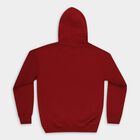 Boys Deep Maroon Hoodie Neck Graphic Sweatshirt, मरून, small image number null